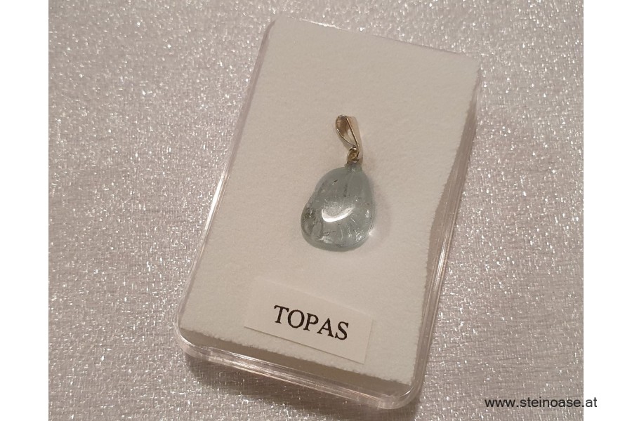 Topas blau Anhänger inkl.Band